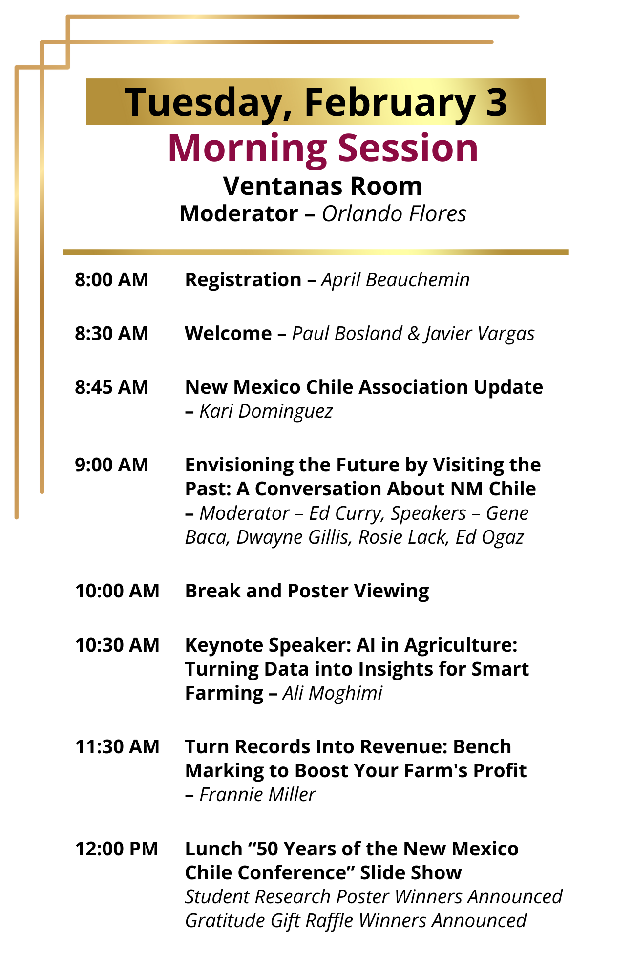 morning session flyer for chile conference 2026