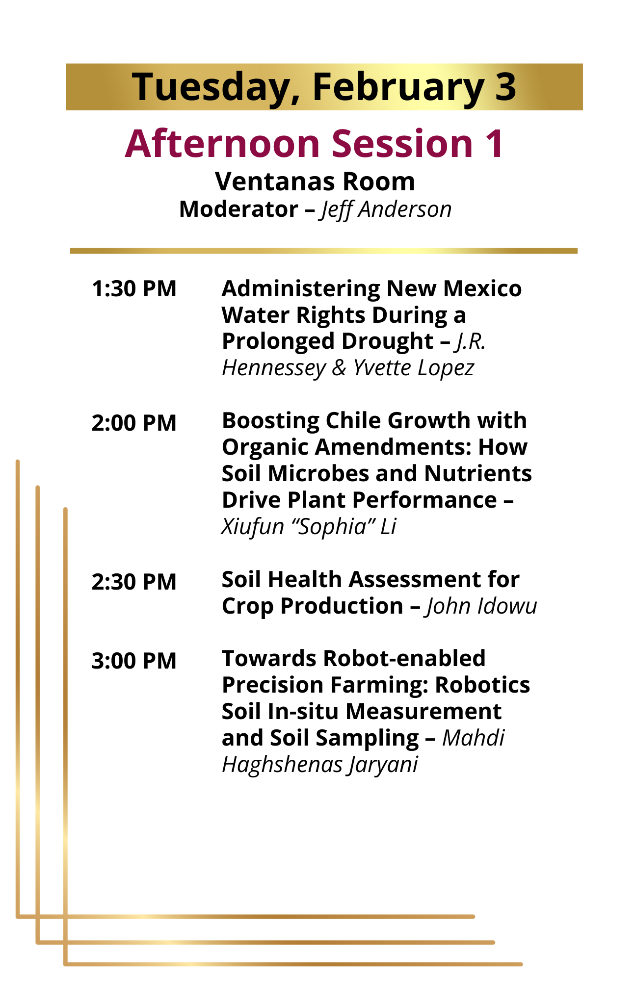 afternoon session 1 flyer for chile conference 2026