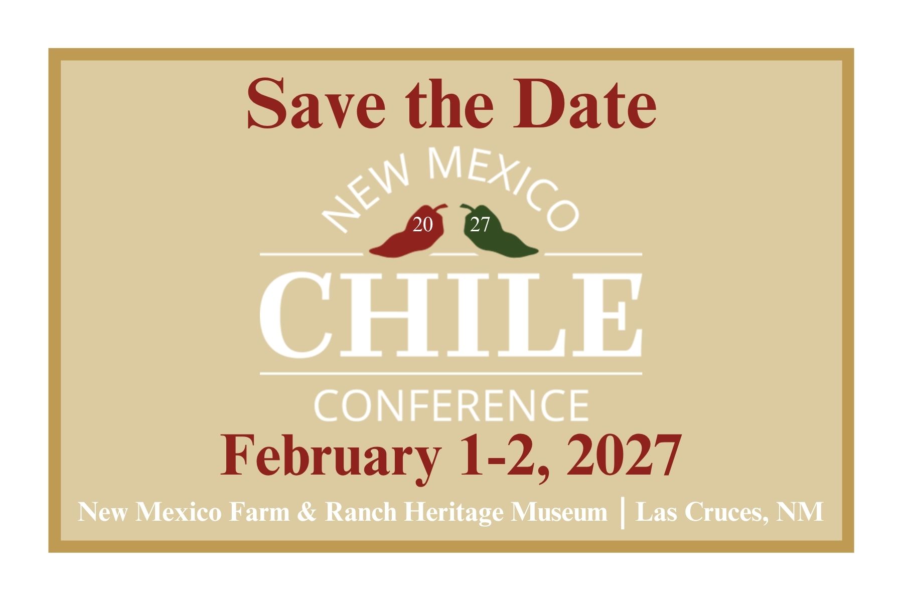 2027 New Mexico Chile Conference Save the Date